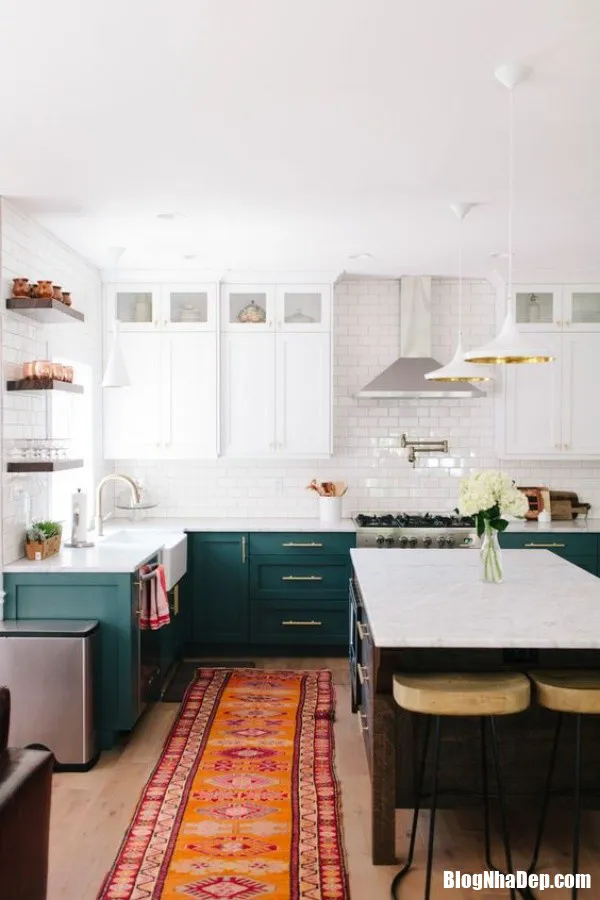 Xu hướng mới nhất thiết kế phòng bếp với hai tông màu